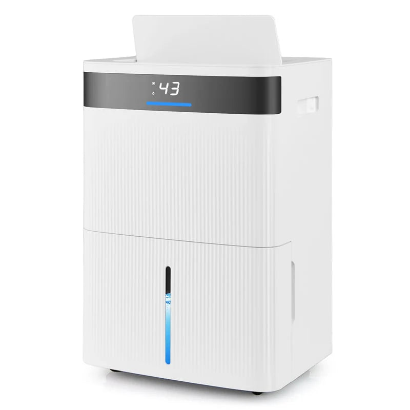 74 Pints Dehumidifier for Home & Basement, 4500 Sq.Ft Portable Dehumidifier with Drain Hose, 24H Timer, 3-Color Indicator, Auto Defrost for Bathroom