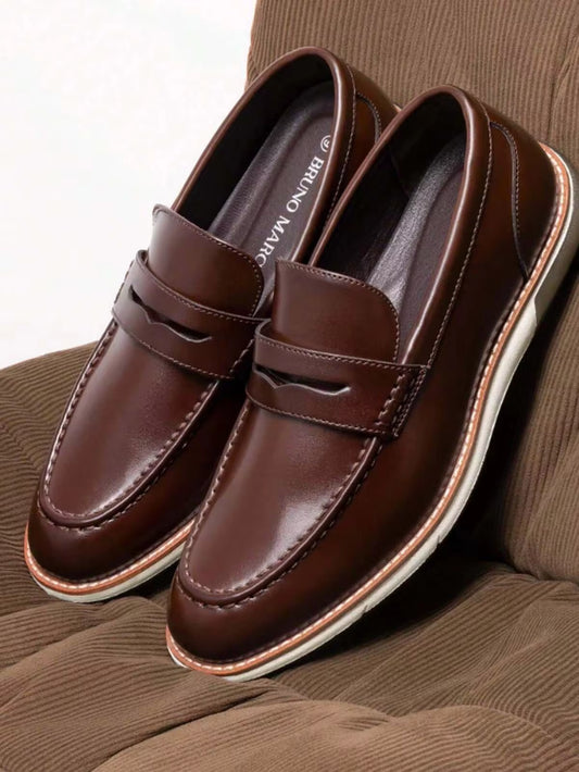 Men's Classic Penny Loafer Dress Slip-On Shoes With Comfortable Fit And Long-Lasting Vegan Leather