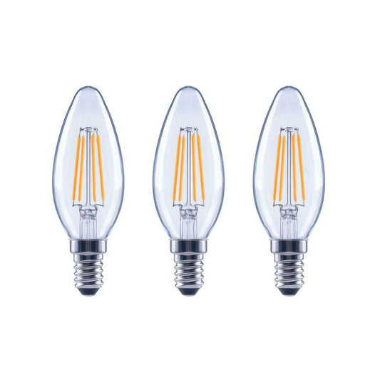 Ecosmart 40-Watt Equivalent B11 Candle Dimmable Clear Glass Filament Vintage LED Light Bulb Soft White (3-pack)