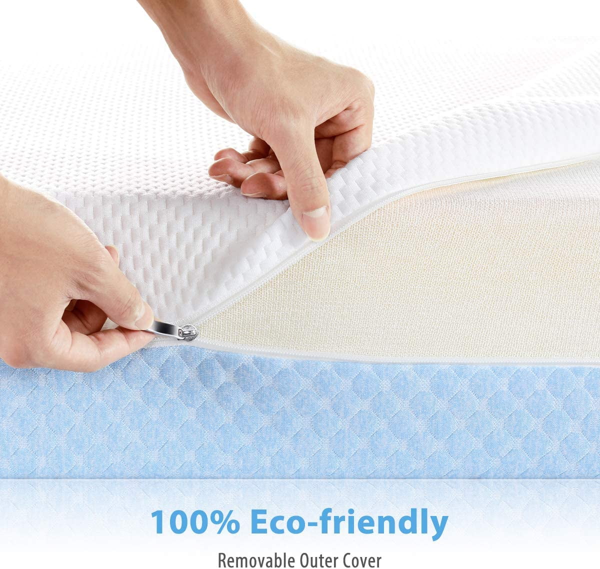 Dual Sided Crib and Toddler Mattress. 6 inch 2-in-1 Foam Baby Mattress for Standard Full Size Crib. with Removable Washable Cover
